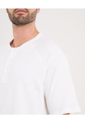 Camiseta  Para Hombre Manga Corta Cuello Redondo Color Crema Marca Ostu #60091867