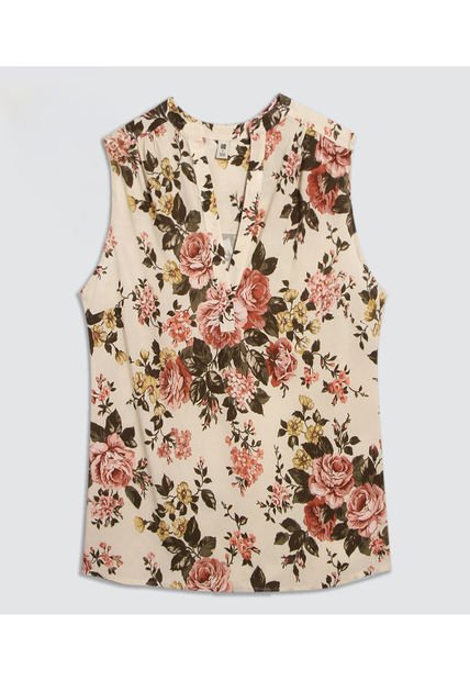 Blusa Para Mujer Manga Sisa Color Crema Marca Ostu #40121010