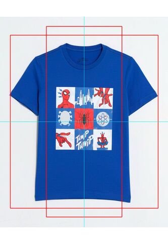 Camiseta  Infantil Niño Manga Corta Cuello Redondo Color Azul Marca Ostu #80090322 Ostu