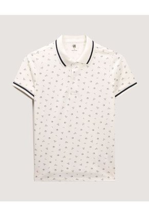 Polo Infantil Niño Manga Corta Color Crema Marca Ostu #80110105