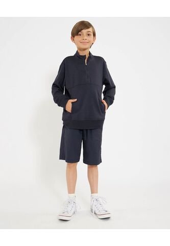 Bermuda Infantil Niño Regular Corto Color Azul Marca Ostu #80100057 Ostu