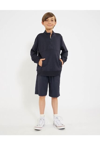 Bermuda Infantil Niño Regular Corto Color Azul Marca Ostu #80100057