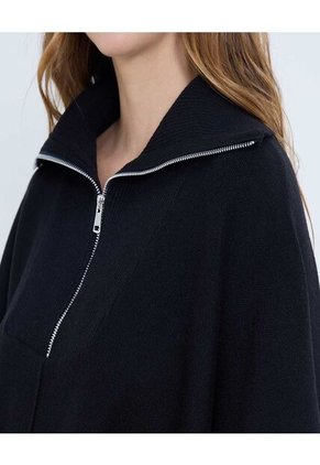 Saco Para Mujer Cuello Alto O Cuello Tortuga Color Negro Marca Ostu #40330090