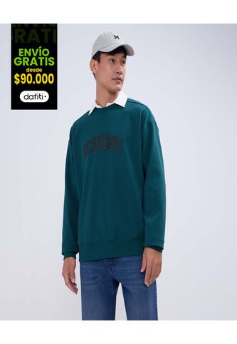 Buzo Para Hombre Cuello Redondo Color Verde  Marca Ostu #60060465 Ostu