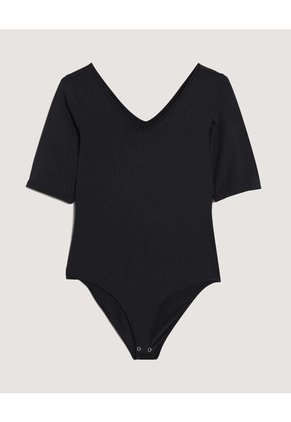 Body  Para Mujer Manga 3/4 Color Negro Marca Ostu #40200216