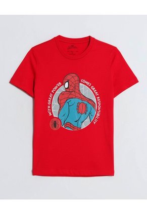 Camiseta  Infantil Niño Manga Corta Cuello Redondo Color Rojo Marca Ostu #80090320