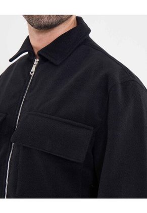 Chaqueta  Para Hombre Bomber Color Negro Marca Ostu #60080179