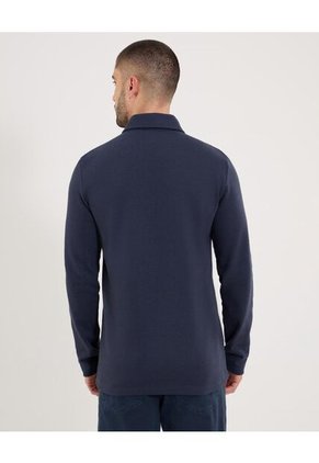 Polo  Para Hombre M/L Cuello Maquina Sin Bolsillo Color Azul Marca Ostu #60110860