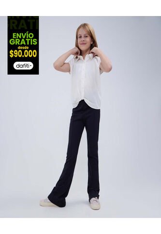 Leggins Para Niña Largo Color Negro Marca Ostu #90230103 Ostu