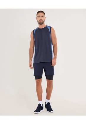 Camiseta  Para Hombre Manga Sisa Cuello Redondo Color Azul Marca Ostu #60091736