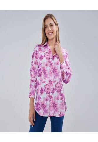 Camisa Para Mujer Manga Larga Color Rosado  Marca Ostu #40010216 Ostu
