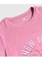 Camiseta Infantil Niña Manga Corta Cuello Redondo Color Rosado Marca Ostu #90090300 de Ostu