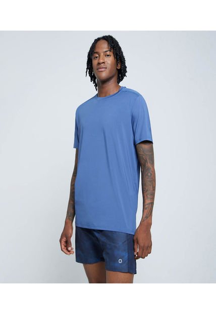 Camiseta Para Hombre Manga Corta Color Azul  Marca Ostu #60091284