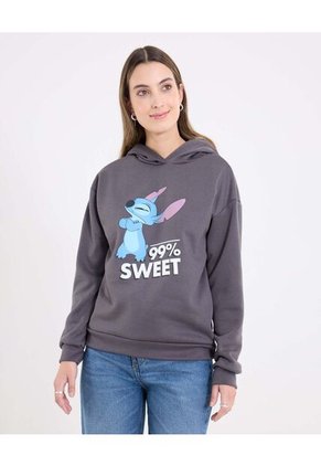 Buzo  Para Mujer Hoodie Color Gris Marca Ostu #40060519