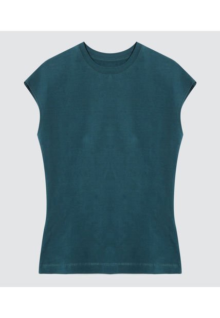 Camiseta Para Mujer Manga Corta Color Verde  Marca Ostu #40092146