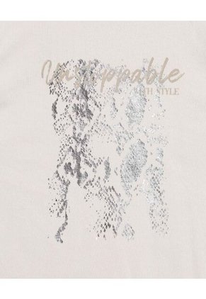 Camiseta  Para Mujer Manga Corta Cuello Redondo Color Beige Marca Ostu #40092847