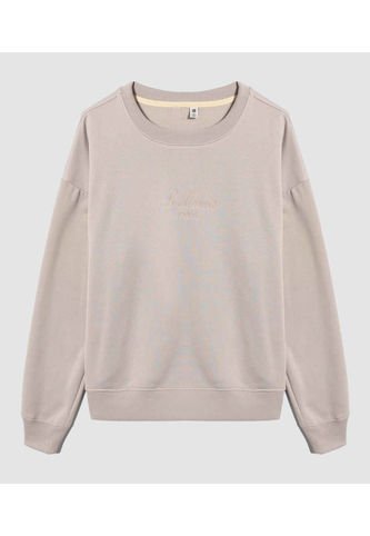 Buzo Para Mujer Cuello Redondo Color Beige Marca Ostu #40060343 Ostu
