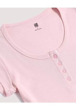 Camiseta  Para Mujer Manga Corta Cuello Redondo Color Rosa Marca Ostu #40092700
