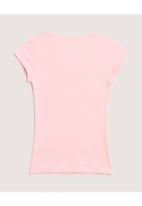 Camiseta  Para Mujer Manga Corta Cuello Redondo Color Rosa Marca Ostu #40092700