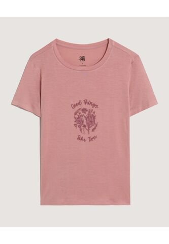 Camiseta  Para Mujer Manga Corta Cuello Redondo Color Lila Marca Ostu #40092818 Ostu