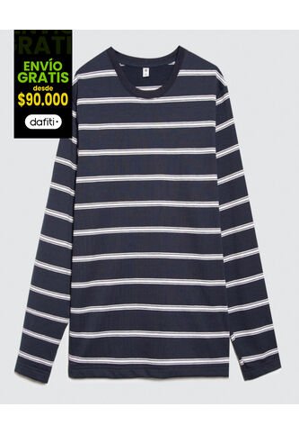 Camiseta Para Hombre Manga Larga Color Azul  Marca Ostu #60091234 Ostu