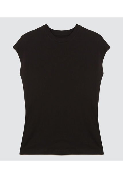 Camiseta Para Mujer Manga Corta Color Negro Marca Ostu #40092144