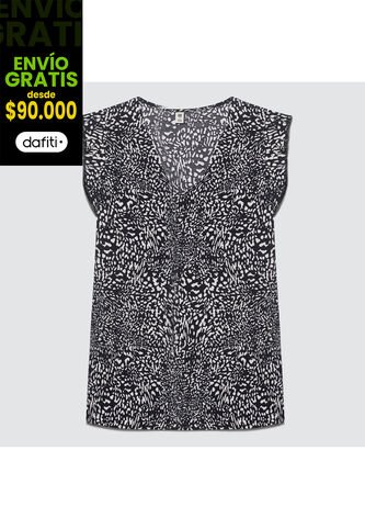 Blusa Para Mujer Manga Sisa Color Negro Marca Ostu #40120936 Ostu