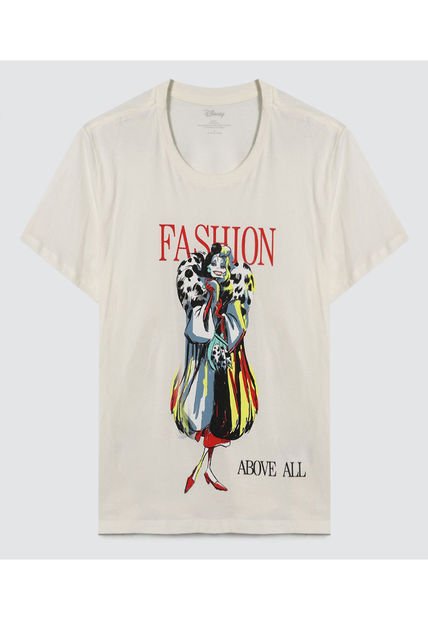 Camiseta Para Mujer Manga Corta Color Crema Marca Ostu #40092054