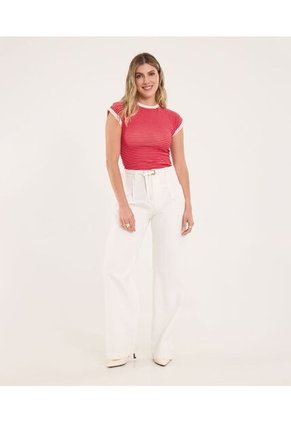 Body Para Mujer Manga Corta Color Rojo Marca Ostu #40200189