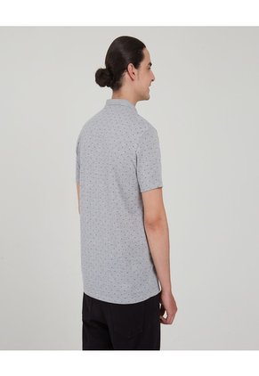 Polo Para Hombre Cuello Tejido Con Bolsillo Color Gris  Marca Ostu #60110575