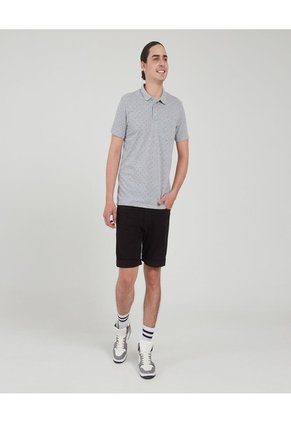 Polo Para Hombre Cuello Tejido Con Bolsillo Color Gris  Marca Ostu #60110575