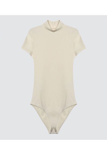 Body Para Mujer Manga Corta Color Crema Marca Ostu #40200138