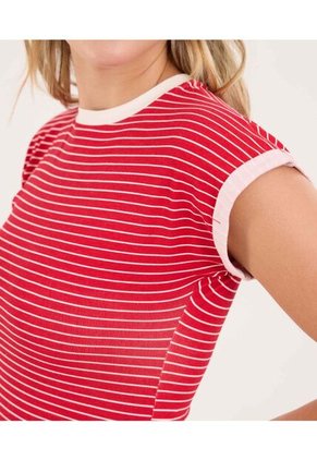 Body Para Mujer Manga Corta Color Rojo Marca Ostu #40200189