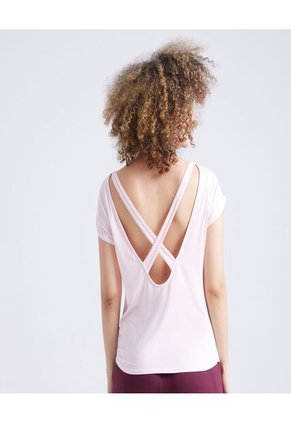 Camiseta Para Mujer Manga Corta Color Rosado Marca Ostu #40091421