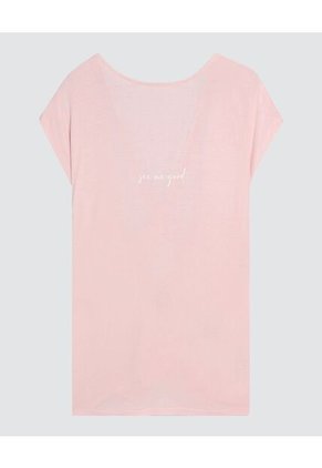Camiseta Para Mujer Manga Corta Color Rosado Marca Ostu #40091421