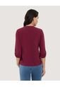 Blusa Para Mujer Manga 3/4 Color Vino Marca Ostu #40121153 de Ostu
