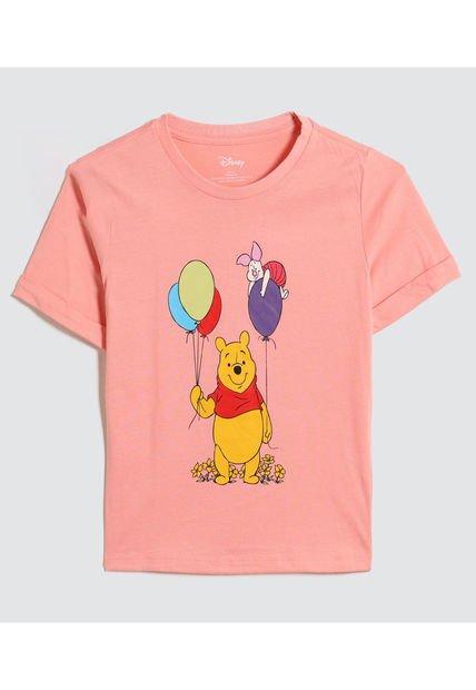 Camiseta Para Niña Manga Corta Color Coral Marca Ostu #90090235