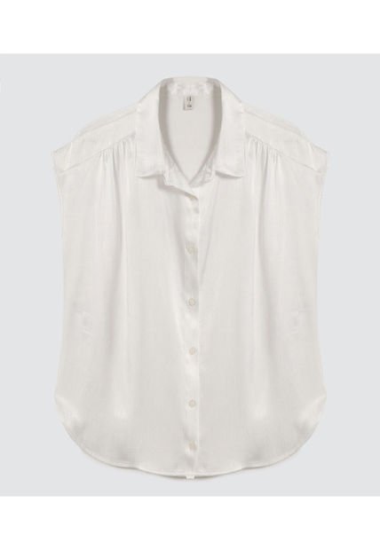 Blusa Para Mujer Manga Sisa Color Crudo Marca Ostu #40121016