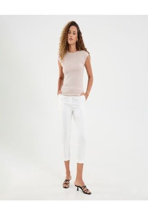 Camiseta Para Mujer Manga Sisa Cuello Redondo Color Camel Marca Ostu #40092402