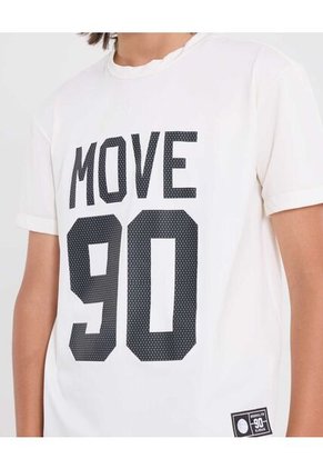 Camiseta  Infantil Niño Manga Corta Cuello Redondo Color Crema Marca Ostu #80090279