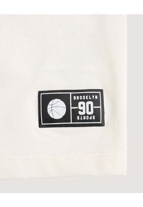 Camiseta  Infantil Niño Manga Corta Cuello Redondo Color Crema Marca Ostu #80090279