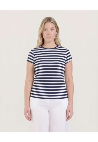 Camiseta  Para Mujer Manga Corta Cuello Redondo Color Azul Marca Ostu #40092723 Ostu