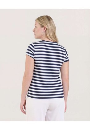 Camiseta  Para Mujer Manga Corta Cuello Redondo Color Azul Marca Ostu #40092723