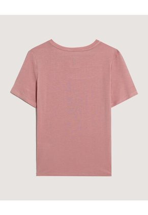 Camiseta Para Mujer Manga Corta Cuello Redondo Color Lila Marca Ostu #40092818