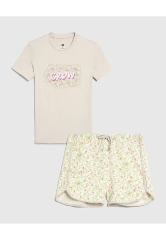 Pijama Infantil Niña M/C P/C Color Gris Marca Ostu #90040076 Ostu