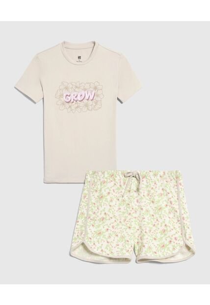 Pijama Infantil Niña M/C P/C Color Gris Marca Ostu #90040076