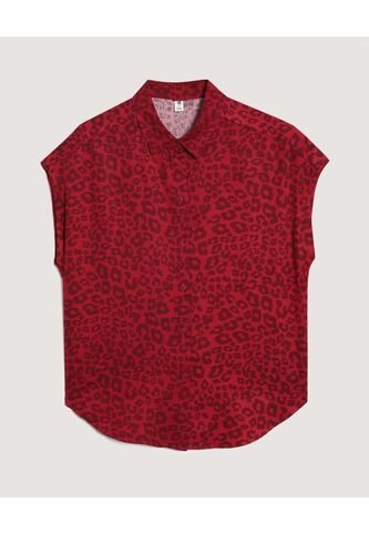 Camisa  Para Mujer Manga Corta Color Vino Marca Ostu #40010358 Ostu