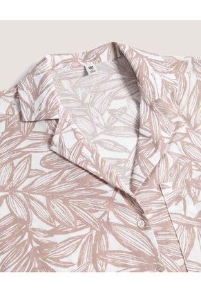 Camisa  Para Mujer Manga Corta Color Beige Marca Ostu #40010366