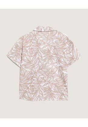 Camisa  Para Mujer Manga Corta Color Beige Marca Ostu #40010366