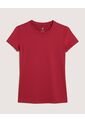Camiseta  Para Mujer Manga Corta Cuello Redondo Color Vino Marca Ostu #40092800 de Ostu